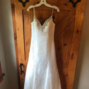 David’s Bridal, Jewel Wedding Dress, Size 6.